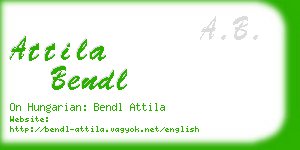 attila bendl business card